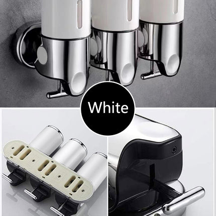 Manual Soap Dispenser Model White Bathroom Shampoo Bottle Hotel Wall Mounted