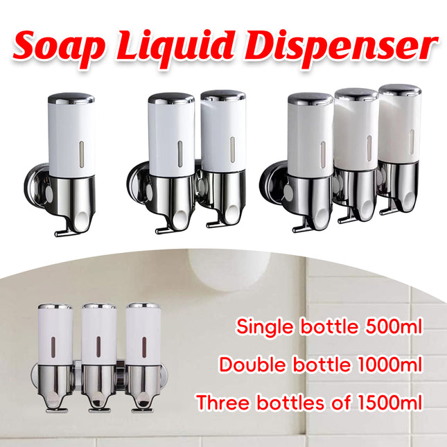 Manual Soap Dispenser Model White Bathroom Shampoo Bottle Hotel Wall Mounted