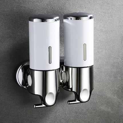 Manual Soap Dispenser Model White Bathroom Shampoo Bottle Hotel Wall Mounted
