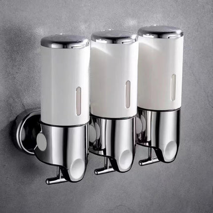 Manual Soap Dispenser Model White Bathroom Shampoo Bottle Hotel Wall Mounted