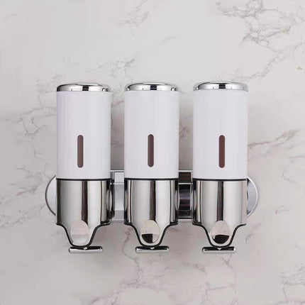 Manual Soap Dispenser Model White Bathroom Shampoo Bottle Hotel Wall Mounted