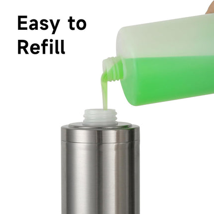 220/320ml Stainless Steel Press Type Oil Sprayer Soap Dispenser Durable
