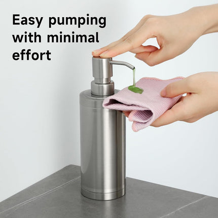 220/320ml Stainless Steel Press Type Oil Sprayer Soap Dispenser Durable