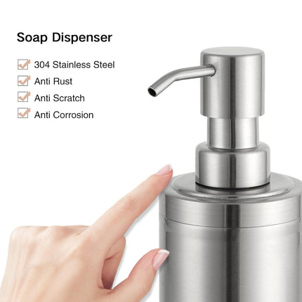 220/320ml Stainless Steel Press Type Oil Sprayer Soap Dispenser Durable