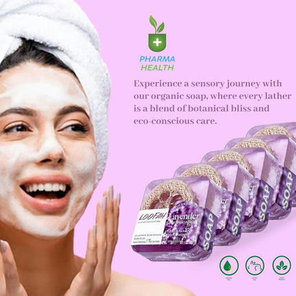 5PCS Loofah Soap Bar Essential Oil Facial Cleansing Exfoliating Bath Body Care