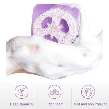 5PCS Loofah Soap Bar Essential Oil Facial Cleansing Exfoliating Bath Body Care