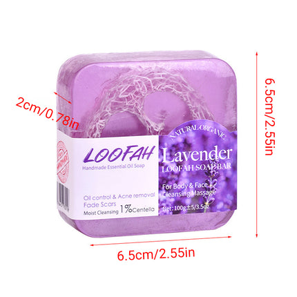 5PCS Loofah Soap Bar Essential Oil Facial Cleansing Exfoliating Bath Body Care