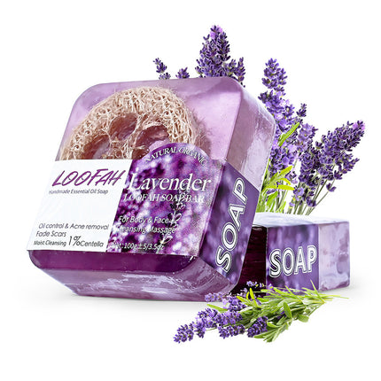5PCS Loofah Soap Bar Essential Oil Facial Cleansing Exfoliating Bath Body Care