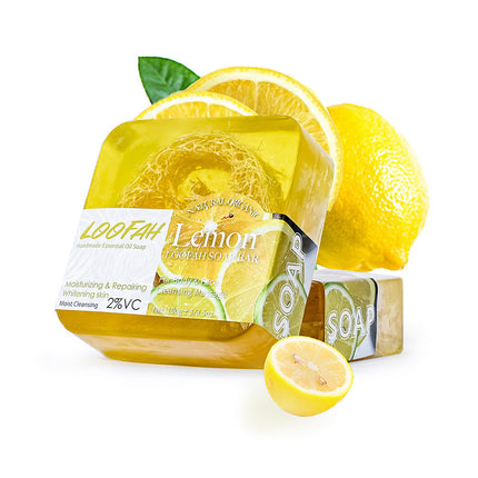 5PCS Loofah Soap Bar Essential Oil Facial Cleansing Exfoliating Bath Body Care