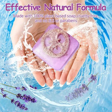 5PCS Loofah Soap Bar Essential Oil Facial Cleansing Exfoliating Bath Body Care