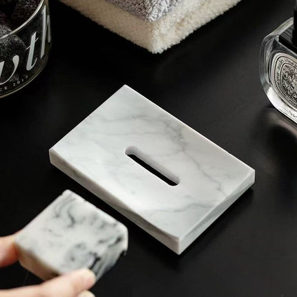 Minimalist Marble Soap Dish Soap Holder Creative Soap Tray Home Decor White/Beige