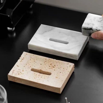 Minimalist Marble Soap Dish Soap Holder Creative Soap Tray Home Decor White/Beige