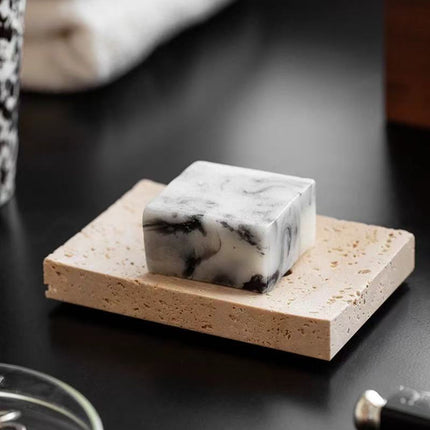Minimalist Marble Soap Dish Soap Holder Creative Soap Tray Home Decor White/Beige