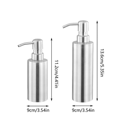 220/320ml Stainless Steel Press Type Oil Sprayer Soap Dispenser Durable