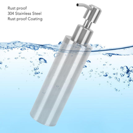 220/320ml Stainless Steel Press Type Oil Sprayer Soap Dispenser Durable