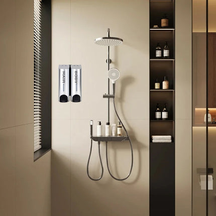 3 Sizes Soap Dispenser Wall Mount Hand Wash Bathroom Shampoo Shower Liquid Manual