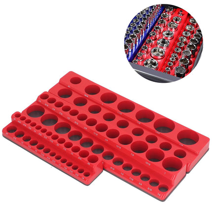 Plastic Socket Storage Rack Tool Organizer for Metric and Imperial Sockets