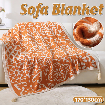 Bohemian Style Sofa Blanket Soft Washable Decorative for Couch Bed Living Room