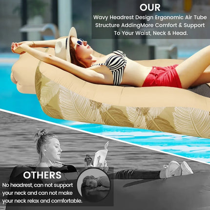 Portable Inflatable Sofa Amphibious Air Mattress Foldable For Outdoor Relax