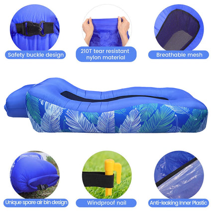 Portable Inflatable Sofa Amphibious Air Mattress Foldable For Outdoor Relax