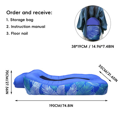 Portable Inflatable Sofa Amphibious Air Mattress Foldable For Outdoor Relax