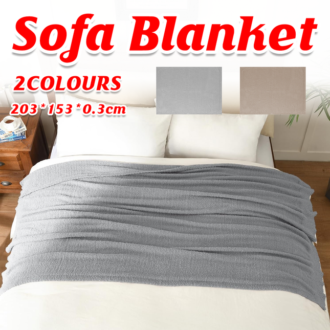Plush Knit Sofa Blanket Cover Air Conditioning Throw Soft Lightweight Bedding