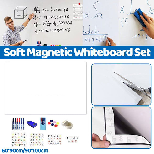 Flexible Whiteboard Sheet Set 60x90 or 90x100cm