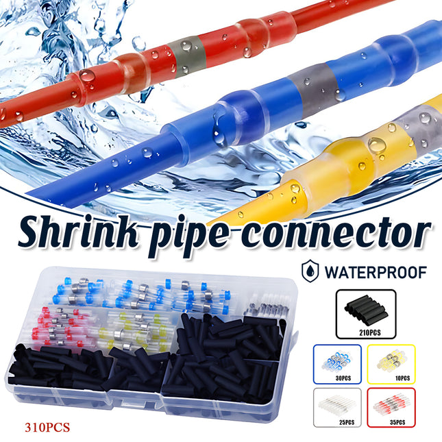 310 Piece Waterproof Heat Shrink Solder Wire Connector Sleeve Terminal Kit