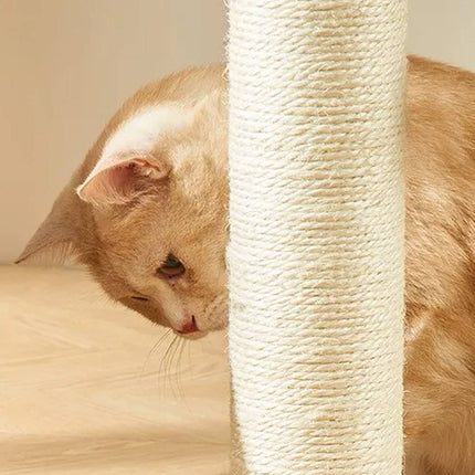 5-Tier Wooden Cat Tree Tower 127cm with Dome Bed Space Capsule and Sisal Posts
