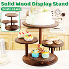 Multi Tier Solid Wood Cake Snack Display Stand for Bakery Coffee Party Decor
