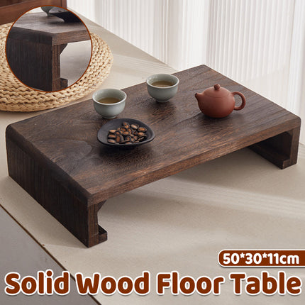 Solid Wood Low Table Balcony Window Sill Coffee Sturdy For Outdoor Indoor Use