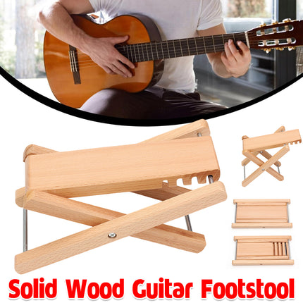 Guitar Footstool Pedal Beech Multi Gear Adjusting For Erhu Musical Instrument