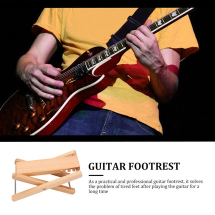 Guitar Footstool Pedal Beech Multi Gear Adjusting For Erhu Musical Instrument
