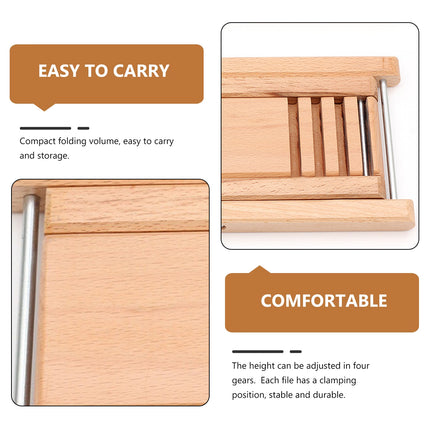 Guitar Footstool Pedal Beech Multi Gear Adjusting For Erhu Musical Instrument