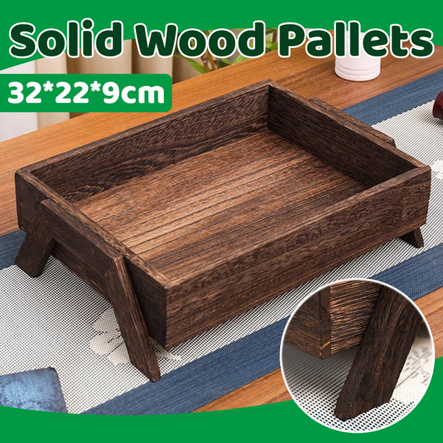 Household Small Solid Wood Tray Tea Tray Square Shapes Coffee Food Serving Tray