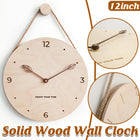 Creative Fashionable Log Wall Clock Natural Wood Colour Silent for Home Decor