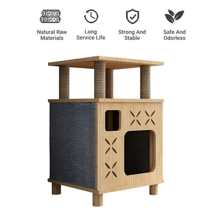 Cat Bed Cat Villa Cat House Cat Climbing Frame Scratching Post for Indoor Cats