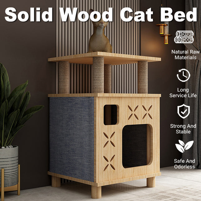 Cat Bed Cat Villa Cat House Cat Climbing Frame Scratching Post for Indoor Cats