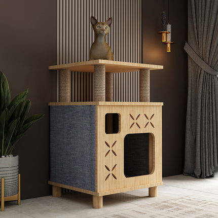 Cat Bed Cat Villa Cat House Cat Climbing Frame Scratching Post for Indoor Cats