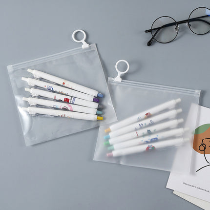 50PCS Clear Pull Tab Organizer Bags Daily Essentials Sorting Bags Transparent