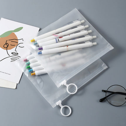 50PCS Clear Pull Tab Organizer Bags Daily Essentials Sorting Bags Transparent