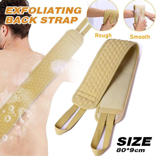 New Bath Shower Exfoliating Back Strap Loofah Body Sponge Scrubber Spa Brush - Aimall