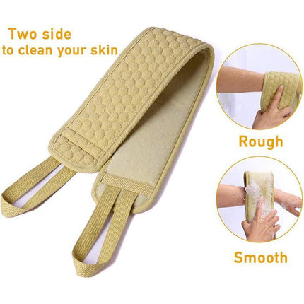 New Bath Shower Exfoliating Back Strap Loofah Body Sponge Scrubber Spa Brush - Aimall