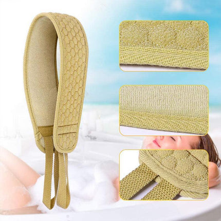 New Bath Shower Exfoliating Back Strap Loofah Body Sponge Scrubber Spa Brush - Aimall