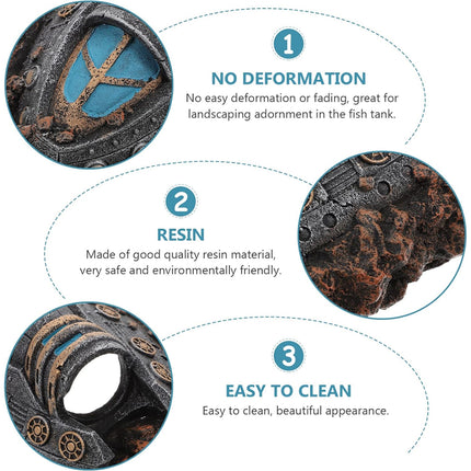 Fish Tank Ornament Spaceship Decoration Aquarium Landscaping Accessory For Decor