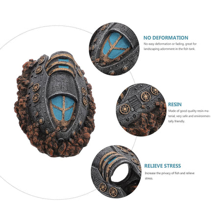 Fish Tank Ornament Spaceship Decoration Aquarium Landscaping Accessory For Decor