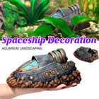 Fish Tank Ornament Spaceship Decoration Aquarium Landscaping Accessory For Decor