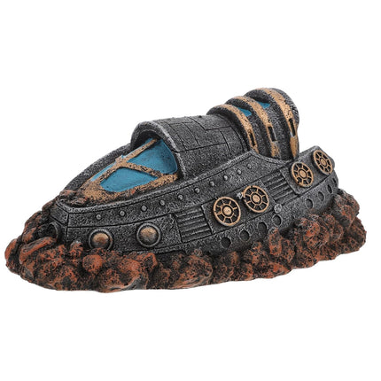 Fish Tank Ornament Spaceship Decoration Aquarium Landscaping Accessory For Decor