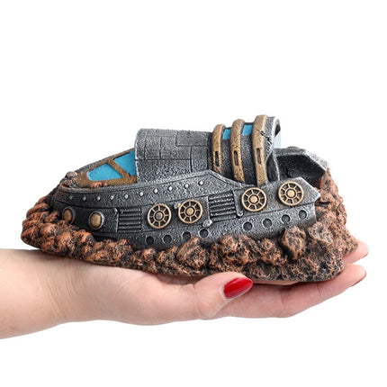 Fish Tank Ornament Spaceship Decoration Aquarium Landscaping Accessory For Decor