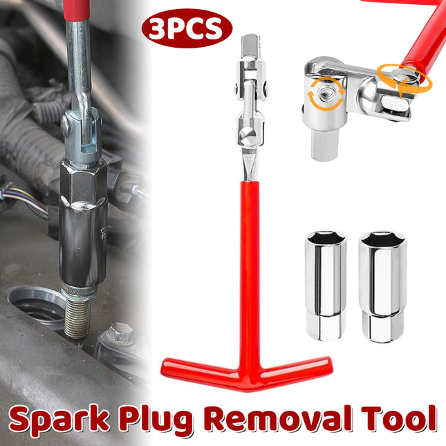 3PCS Car Spark Plug Socket Wrench Spark Plug Socket Removal Installation Tool